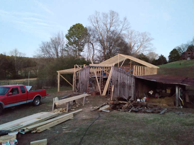Mr. Bishop's Family Barn Rebuild, Dayton TN.