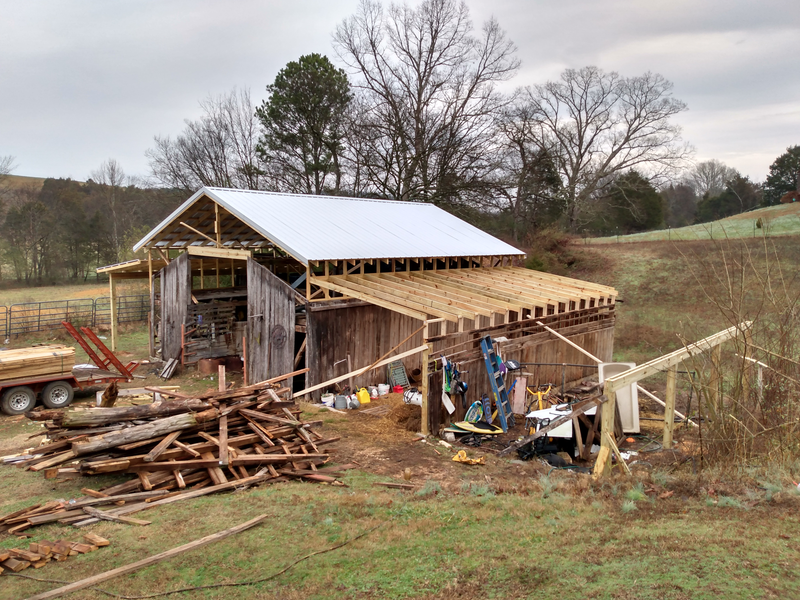 Mr. Bishop's Family Barn Rebuild, Dayton TN.